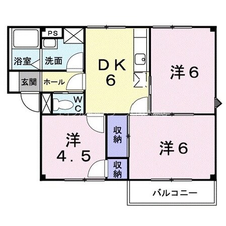 プラドールみるしまＢ棟の物件間取画像